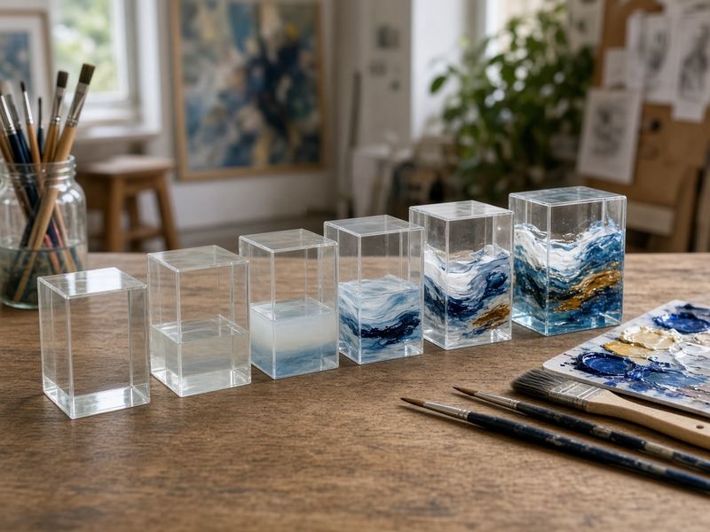 Acrylic blocks at Autoport Atelier